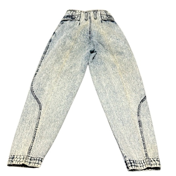 Jordache Vintage 80’s Acid Wash Cuff Blue Jeans Made in Hong Kong Size 9/10 - Picture 4 of 11